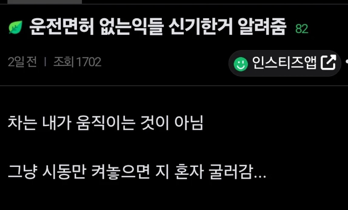 운전면허 안따본 사람들 신기한거 알려줌 | 인스티즈