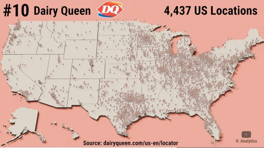 미국 패스트푸드 체인점 점포수 top 30 | 인스티즈