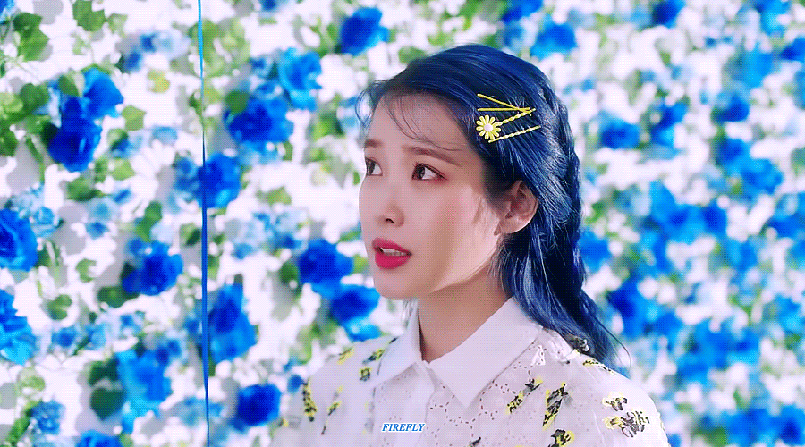 파랑머리 아이유.gif | 인스티즈