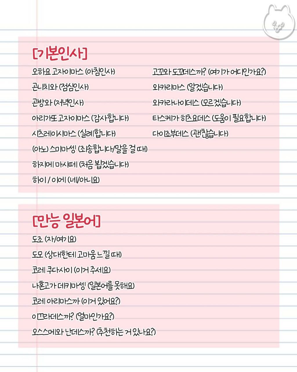 일본여행 필수회화 | 인스티즈