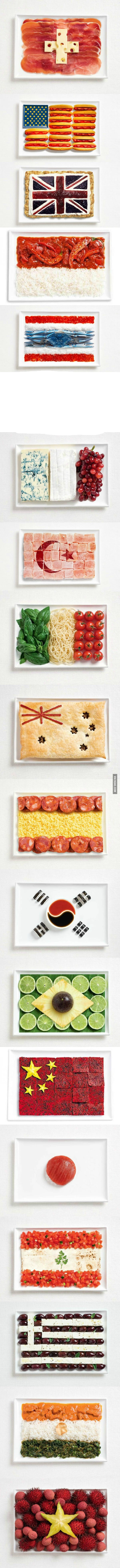 각 나라 음식으로 만든 그 나라의 국기 | 인스티즈