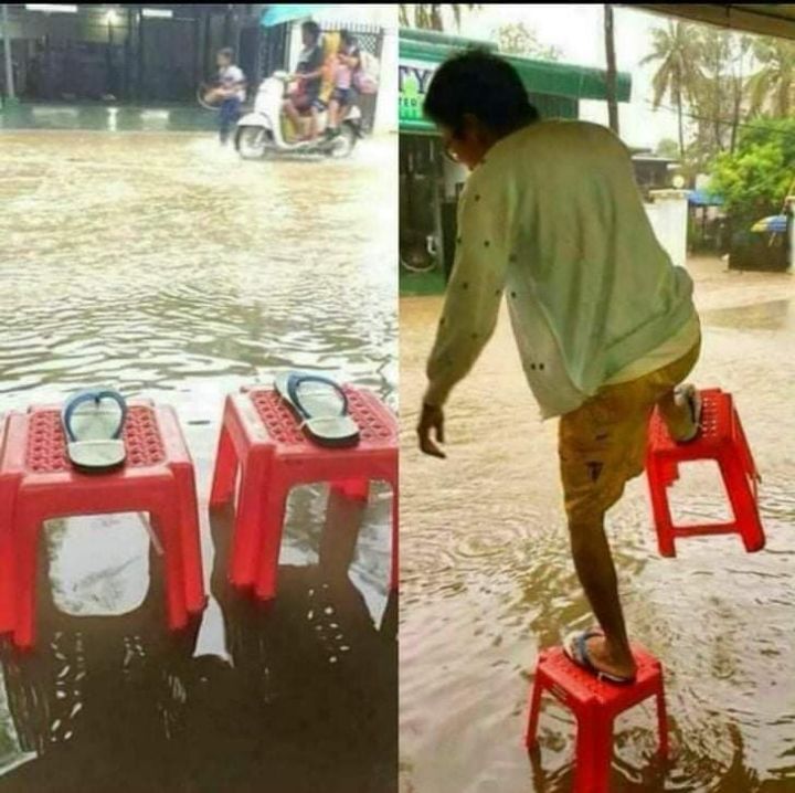 비 오는 날 슬리퍼 신고 발이 젖지 않게 하는 법 | 인스티즈