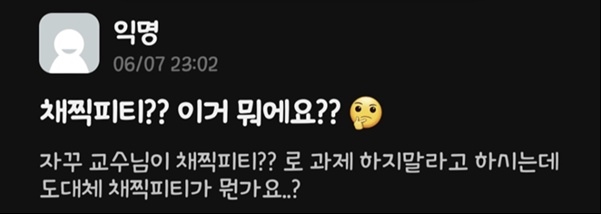 채찍피티?? 이거 뭐에요??🤔 | 인스티즈