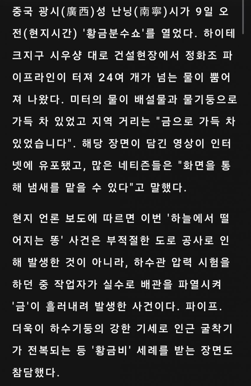 중국 황금 분수쇼 | 인스티즈