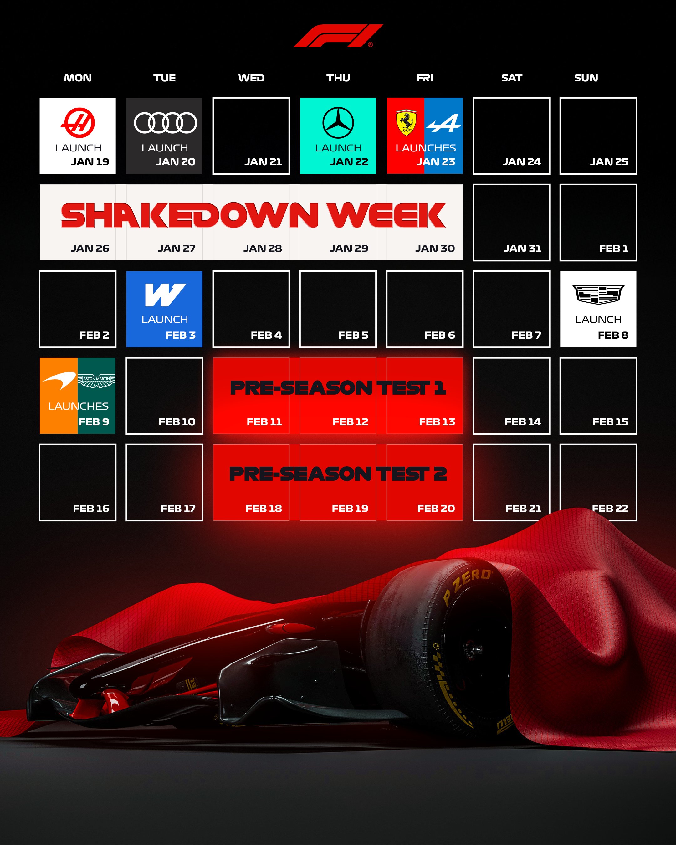 [F1] 달력으로 보는 1~2월 주요 일정 | 인스티즈