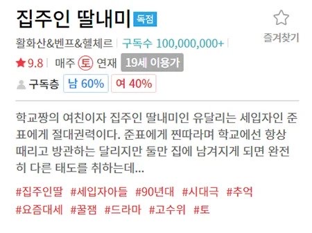 최초로 1억 조회수 돌파했다는 성인웹툰 | 인스티즈