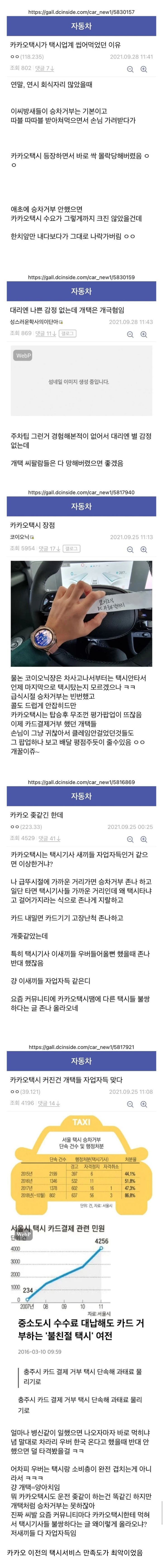 자동차갤 유저들이 말하는 카카오택시가 업계독점한 이유.JPG | 인스티즈