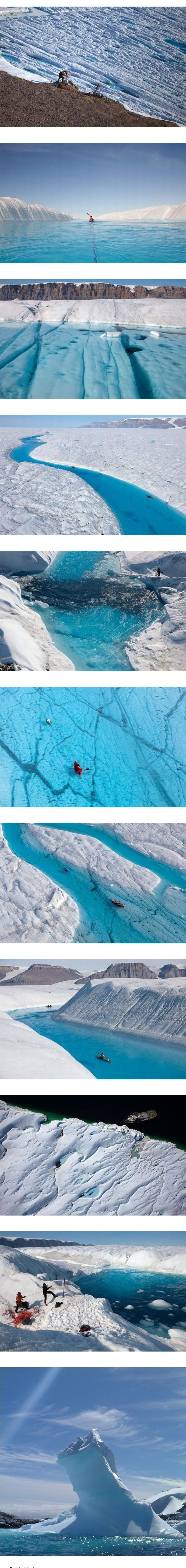 빙하가 녹은 물색깔 | 인스티즈