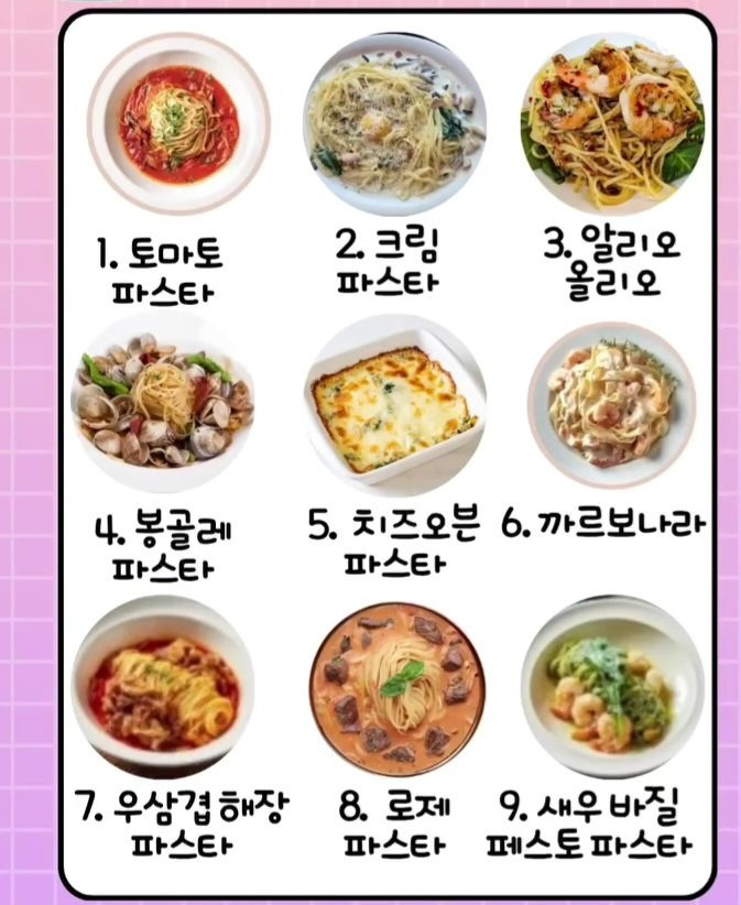 자신의 파스타 취향은? | 인스티즈