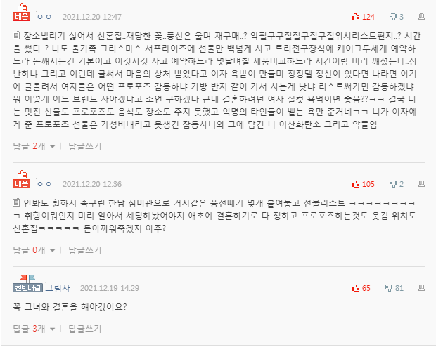 프로포즈 망했는데 마음에 상처를 너무 크게 입었어요 | 인스티즈