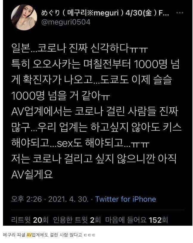 메구리피셜 av업계 근황 | 인스티즈