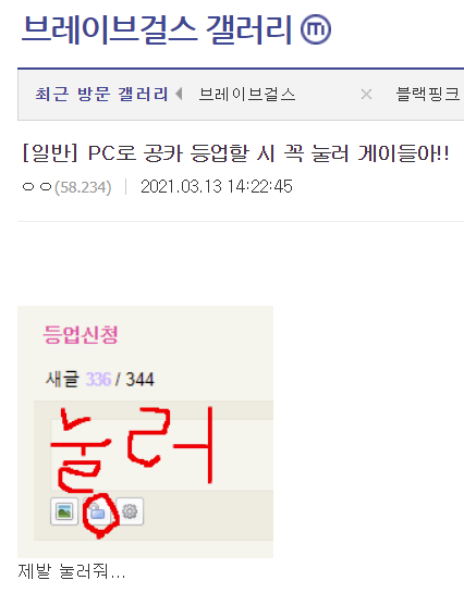 현시각 시끌벅적한 브레이브걸스 갤러리 상황 | 인스티즈