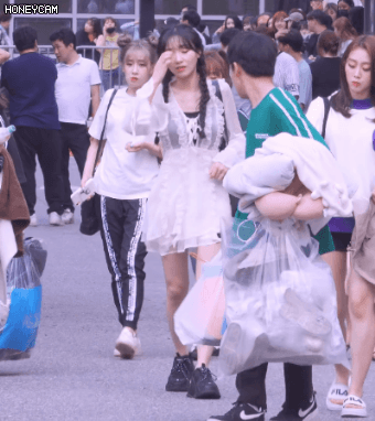 수정이 사진 찍어주면서 예술혼 불태우는 러블리즈 매니저.jpgif | 인스티즈
