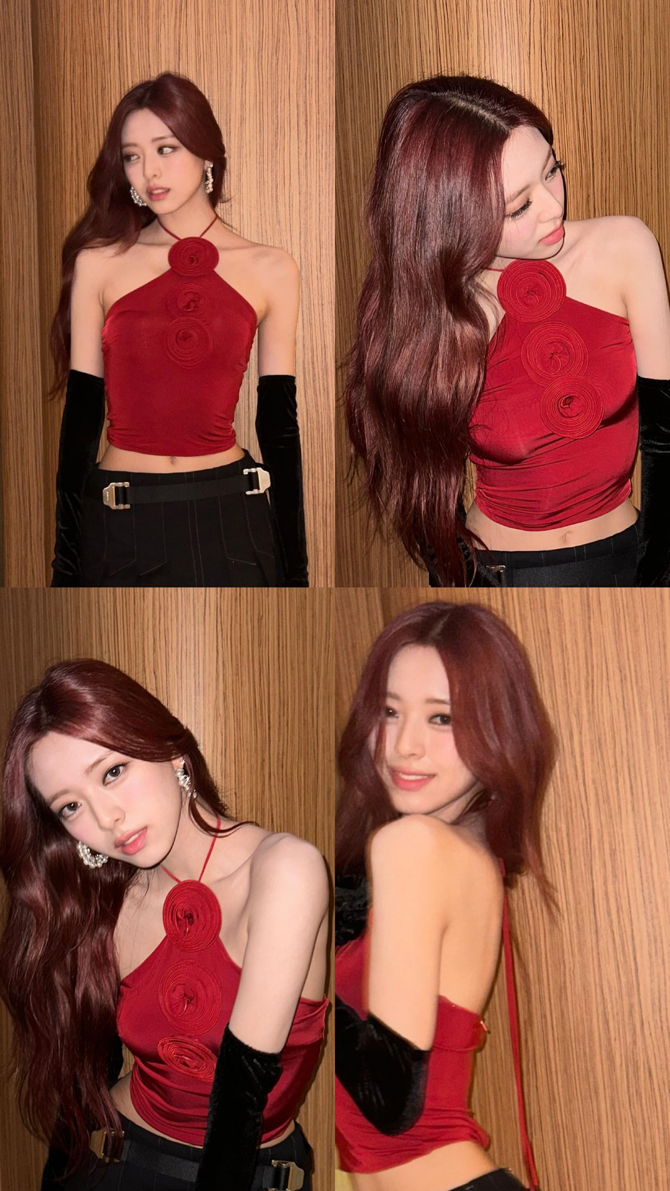 매혹적인 붉은 의상의 유나.gif | 인스티즈