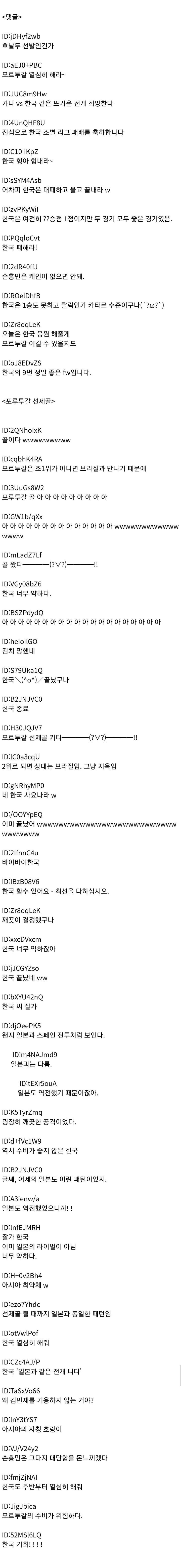 한국, 포르투갈에 승리! 극적 16강 진출!" 실황 일본반응 | 인스티즈