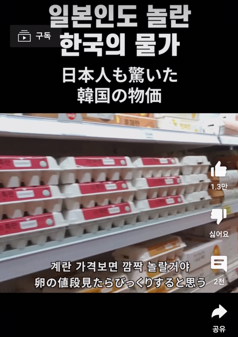 일본인들도 화들짝 놀란다는 한국 물가 | 인스티즈