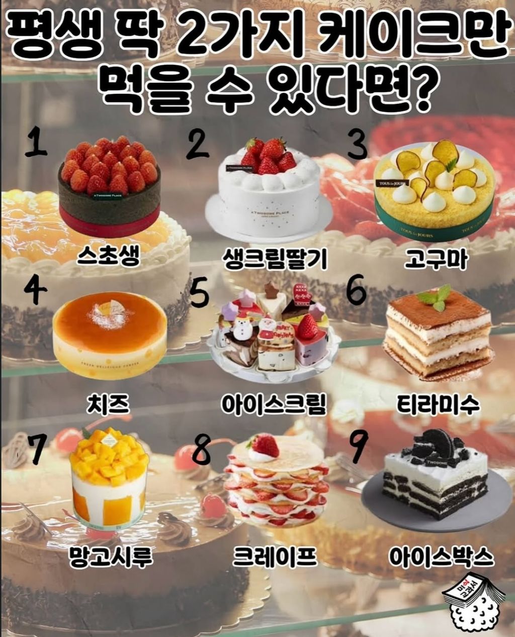평생 딱 2가지케이크만 먹을수있다면? | 인스티즈