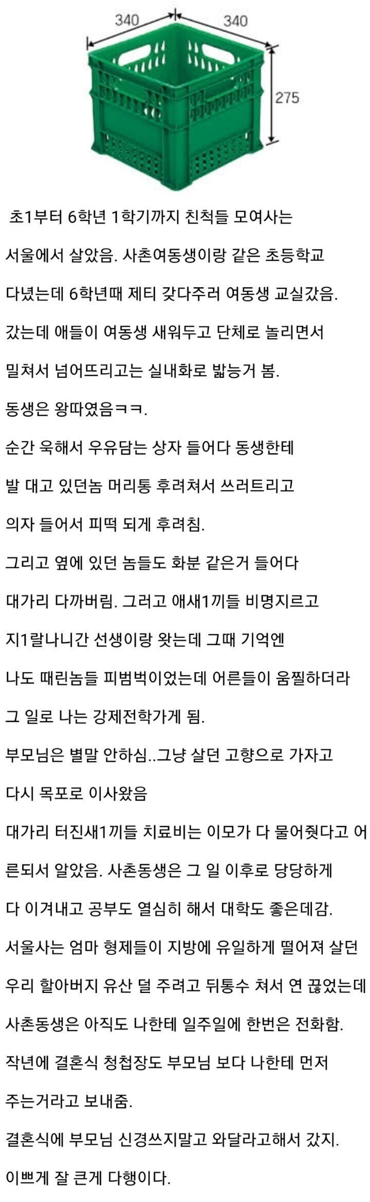 학교에서 왕따당하는 사촌동생을 본 오빠...JPG | 인스티즈