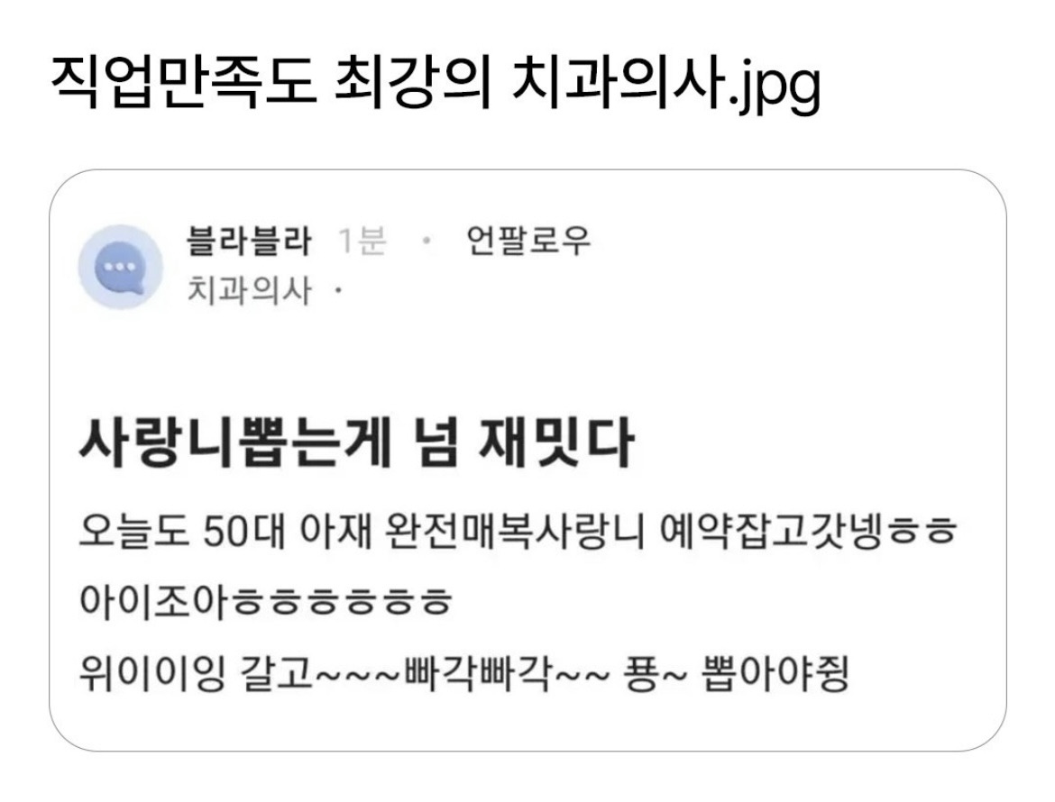 직업만족도 최강의 치과의사 | 인스티즈