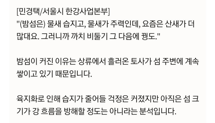 사람 발길이 끊긴 한강 밤섬 6.4배나 더 커졌다 | 인스티즈