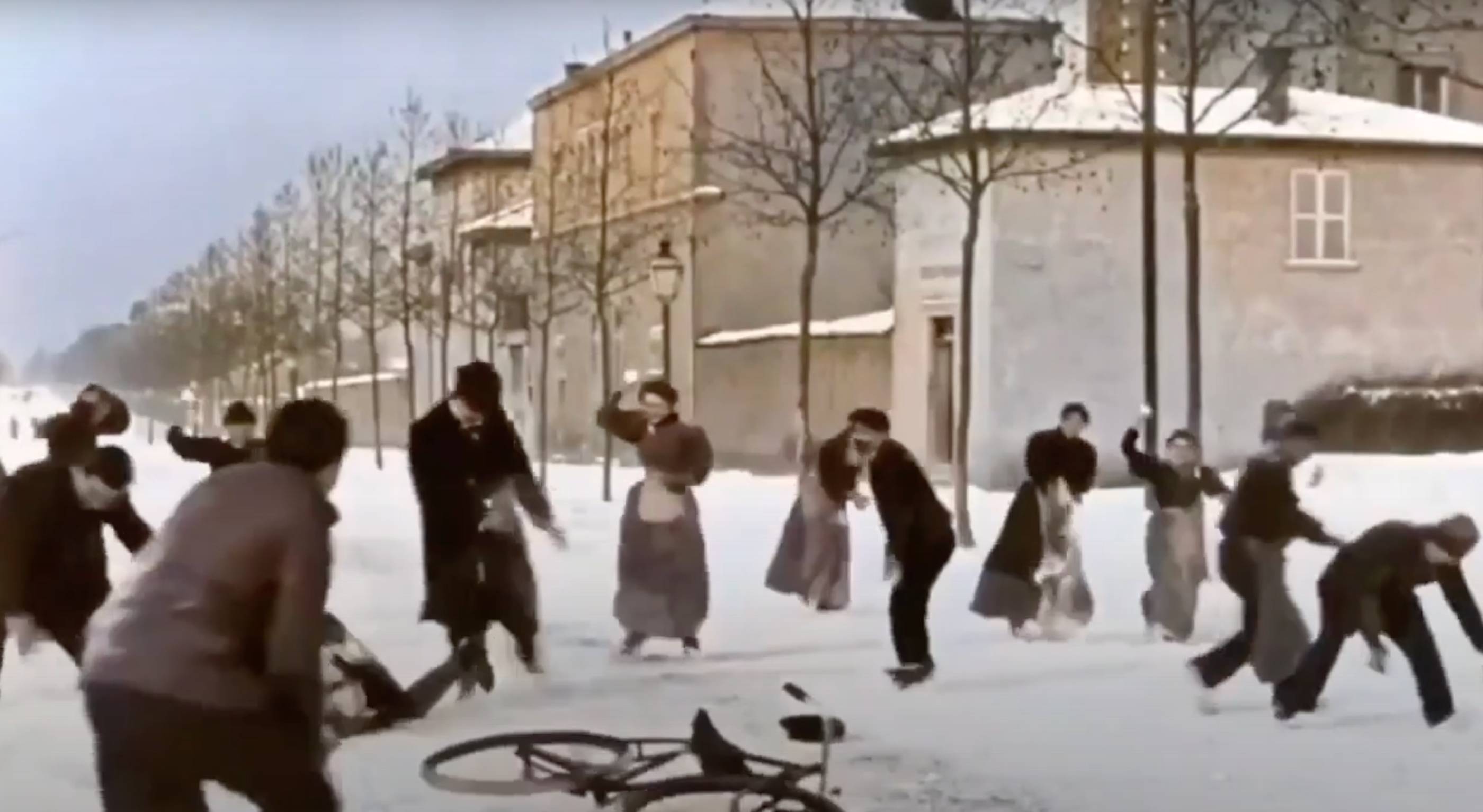 124년전 사람들이 눈싸움 하는 모습 | 인스티즈