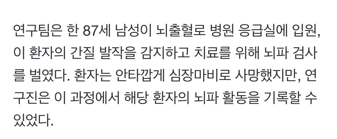 사람이 사망할때 뇌를 봤더니…"정말 인생이 주마등처럼 스쳤다" | 인스티즈
