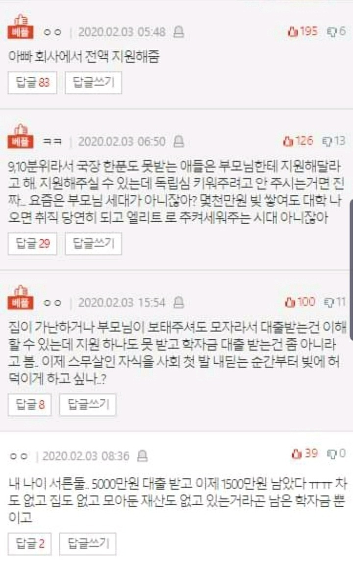 대학간 애들아 등록금 어떻게했어 | 인스티즈