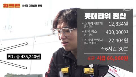 워크맨에서 나온 롯데타워 외벽청소알바 일당.jpg | 인스티즈