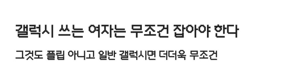 갤럭시 쓰는 여자는 무조건 잡아야한다 | 인스티즈