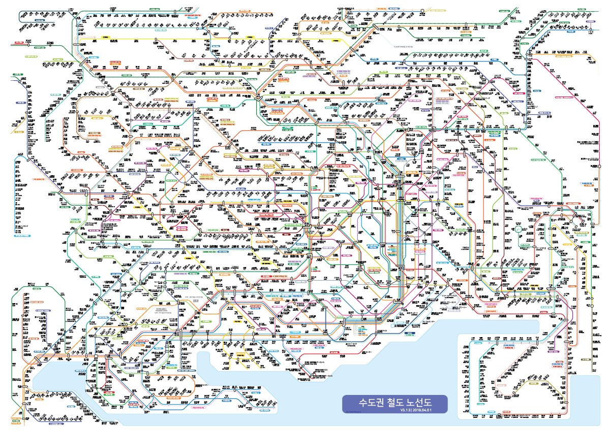 처음 방문한 사람들에게 혼란을 선사한다는 도쿄 수도권 도시철도 노선도 | 인스티즈