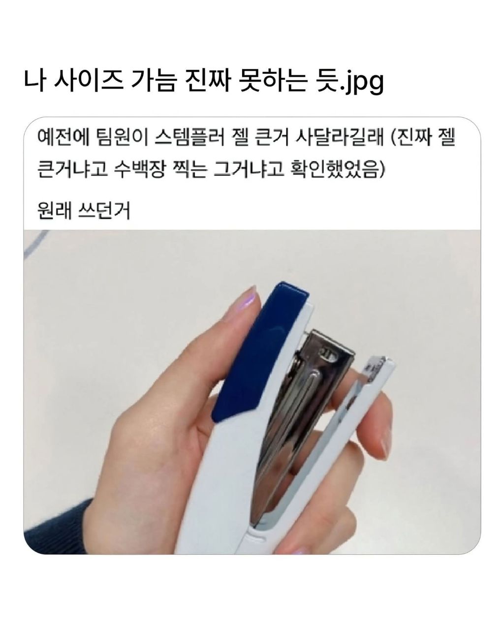 손이 큰 여직원 | 인스티즈