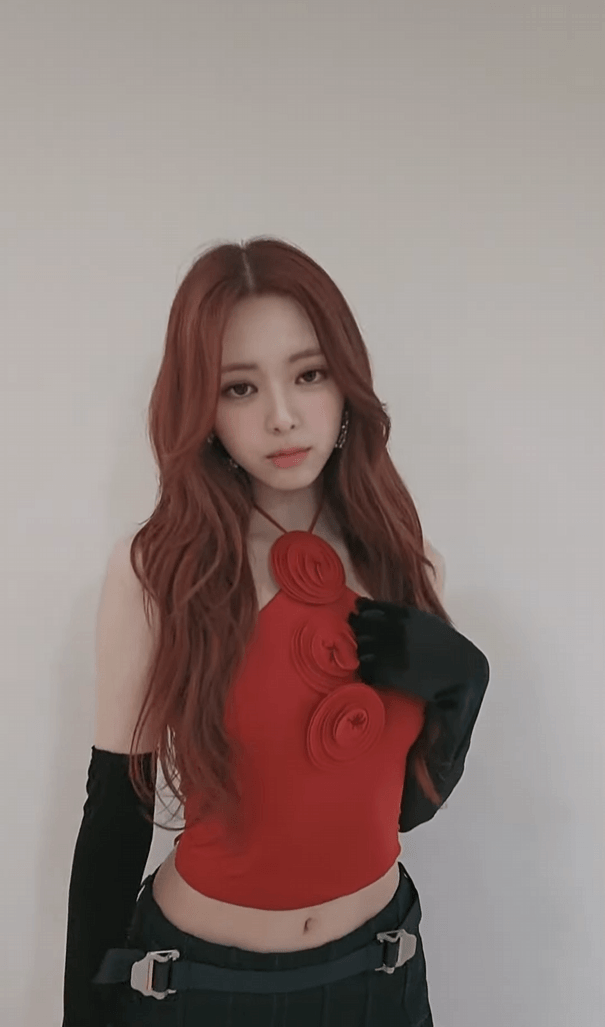 매혹적인 붉은 의상의 유나.gif | 인스티즈