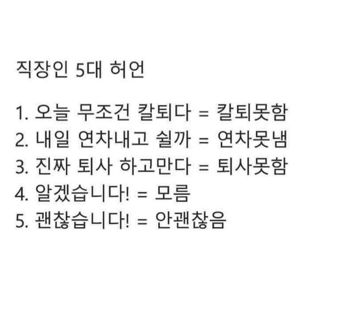 직장인 5대 허언.jpg | 인스티즈