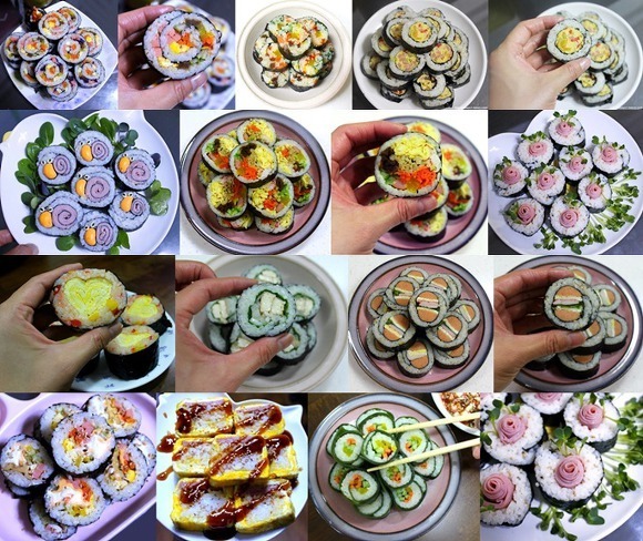 달팽이김밥 이미지