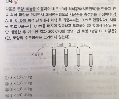 희석문제입니다. 도와주세요ㅜ - 토양학 질문 - 초가사랑