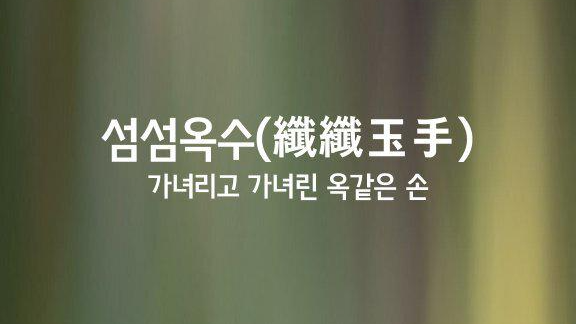 섬섬옥수 이미지