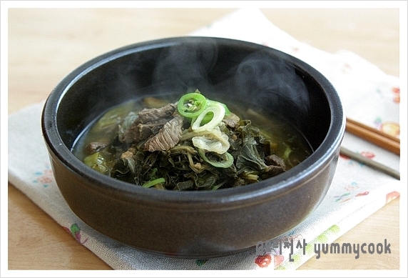 무청우거지찌개