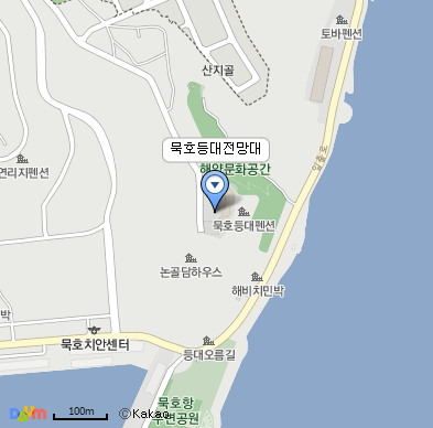 묵호등대 지도
