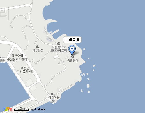죽변등대 지도