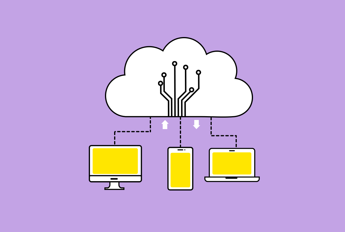 클라우드를 표현한 일러스트
