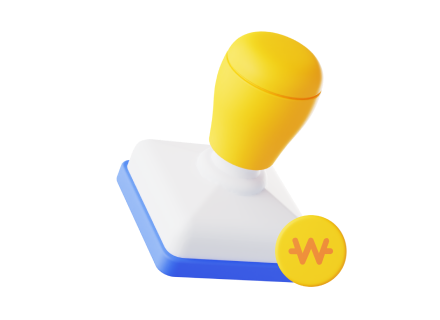 도장과 돈 일러스트