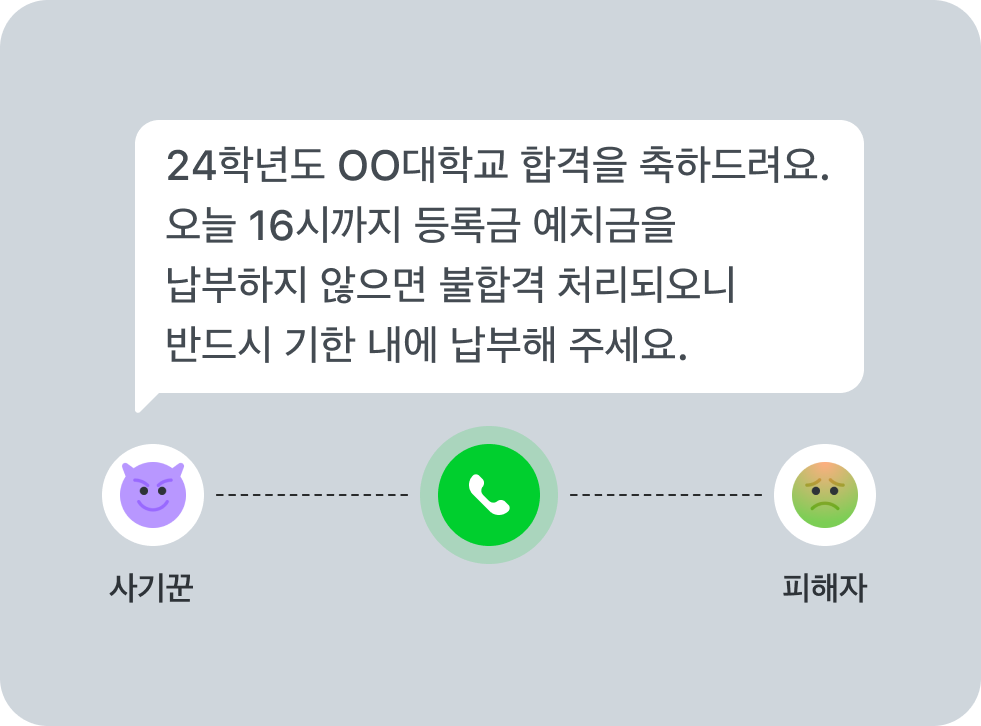 대학 합격 사기 보이스피싱