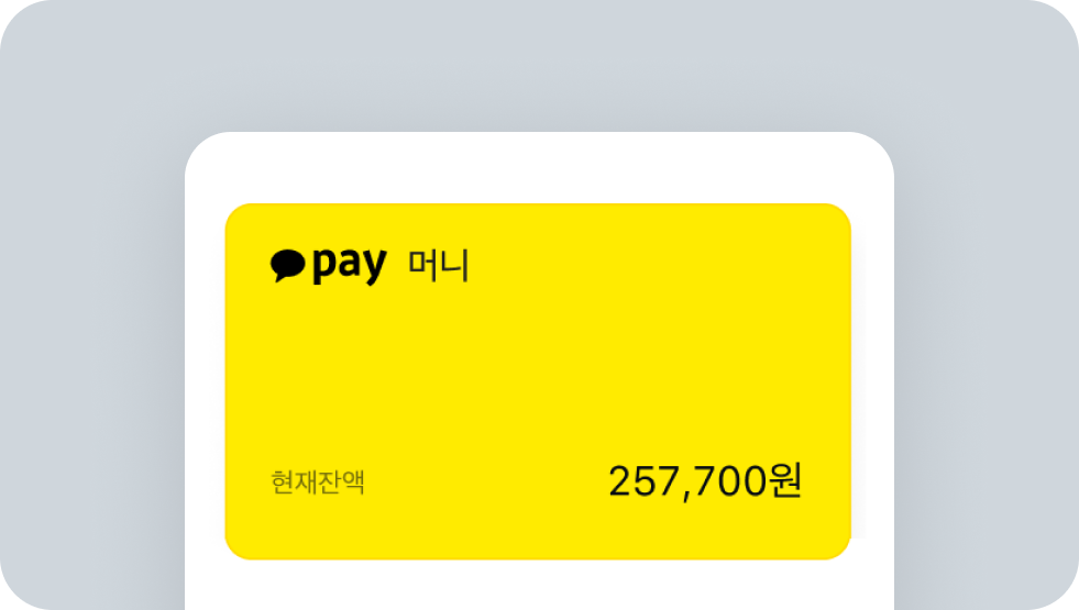 카카오페이머니 예시 이미지