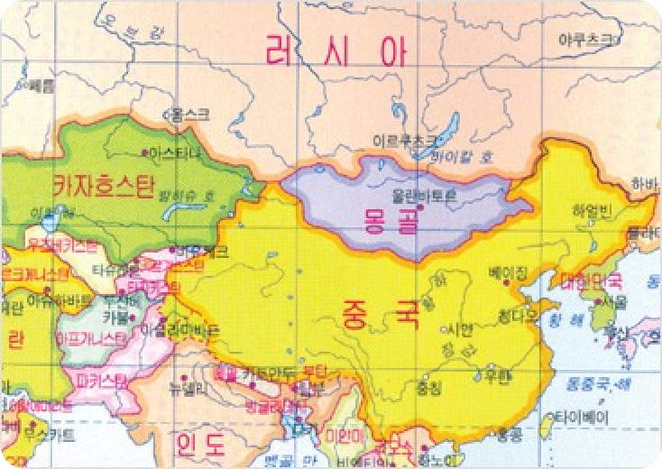 몽골 지도