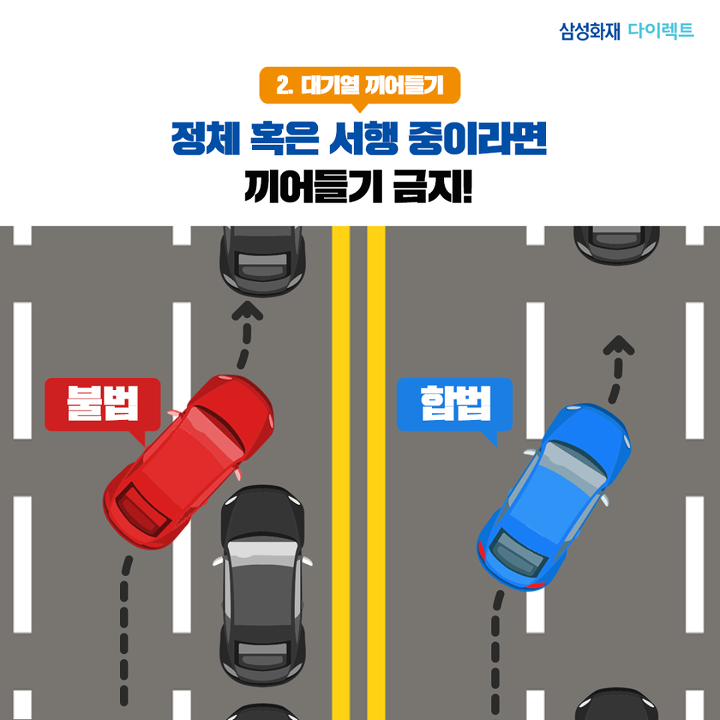 교통정체나 서행시 끼어들기 하셨나요? 그럼 과태료가 4만원! (일상 속 잘 지켜지지 않는 교통법규들) | 인스티즈