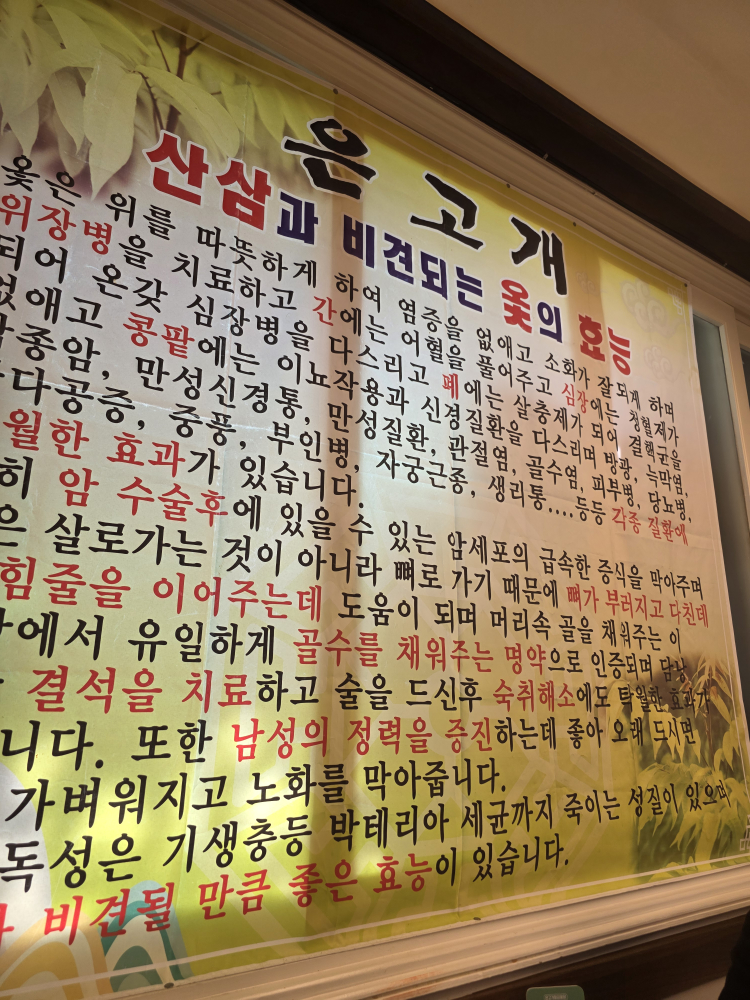 Eungogaehwanggeumotdak (은고개황금옻닭) 1