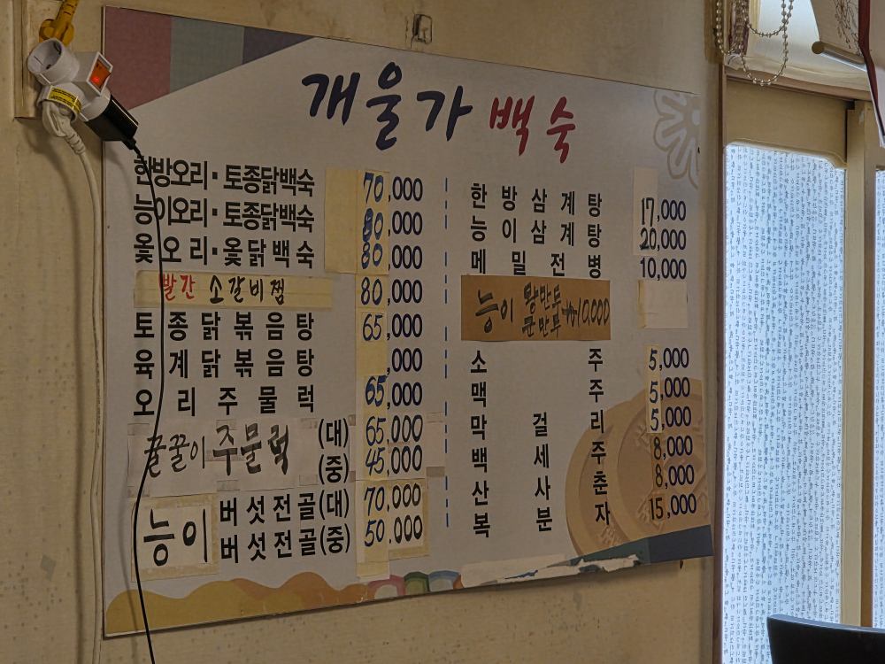 Gaeulgabaeksuk (개울가백숙) 2