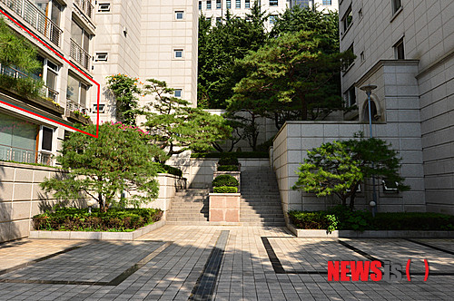전두환 전 대통령 딸 전효선 씨 빌라 입구