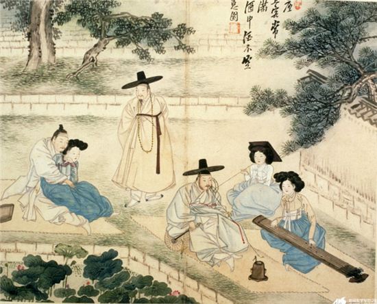 조선 신윤복 그림 속에 강남 룸살롱 풍경이..