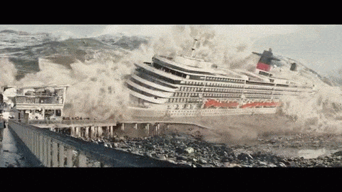 해안가에 닥칠 지진해일은 가장 큰 위협입니다. [영화 '샌 안드레아스' 영상자료]